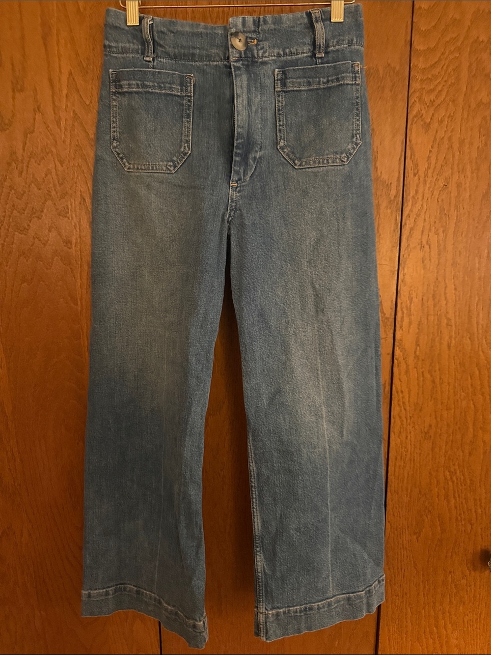 Pilcro Relaxed Straight-Leg Jeans in Light Blue